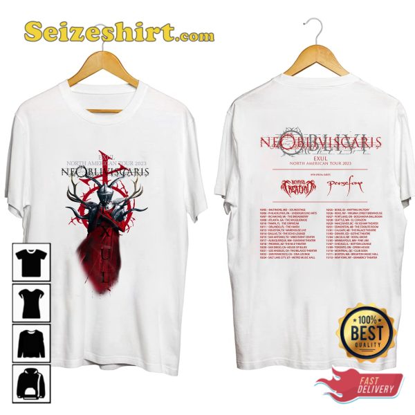 Ne Obliviscaris Exul North American Tour 2023 Shirt, Ne Obliviscaris Fan Shirt, Exul Tour Merch