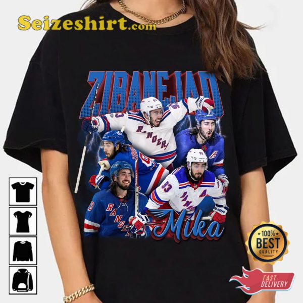 New York Rangers Mika Zibanejad Hockey T-shirt