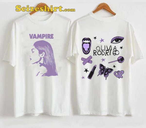 Olivia Rodrigo Song Vampire Livies Fan T-shirt