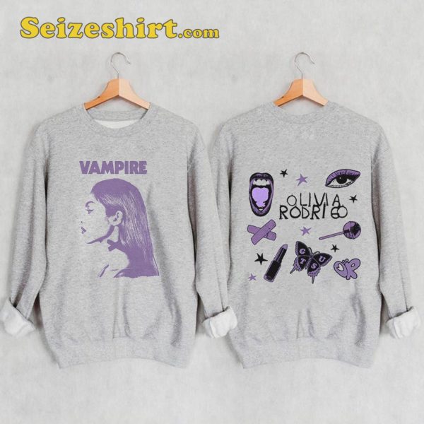 Olivia Rodrigo Song Vampire Livies Fan T-shirt