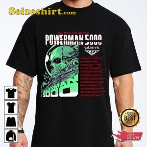 Powerman 5000 Tour 2023 The Devil In The Dark Summer Concert T-shirt