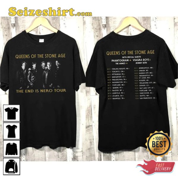 Queens Of The Stone Age Band The End Is Nero Tour T-Shirt