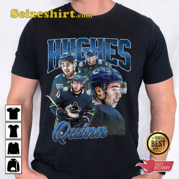 Quinn Hughes Hockey Vintage 90s T-shirt