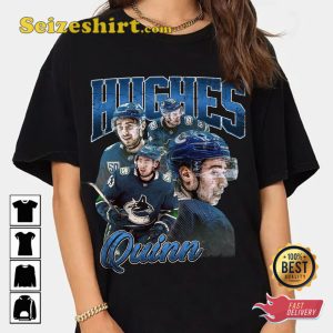 Quinn Hughes Hockey Vintage 90s T-shirt