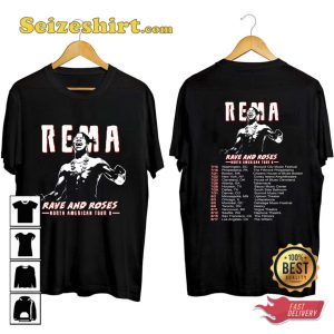 Rema Rave And Rose North American Tour 2023 T-shirt