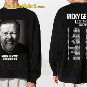 Ricky Gervais Armageddon Comedy Tour 2023 T-shirt