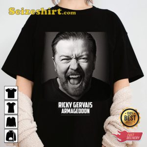 Ricky Gervais Armageddon Tour 2023 T-shirt