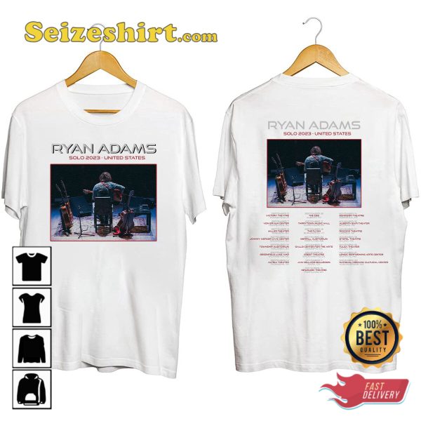 Ryan Adams Tour Dates 2023 USA Fall Solo Tour T-shirt