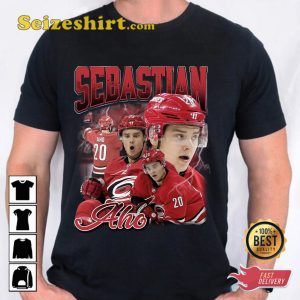 Sebastian Aho Hurricanes Vintage 90s T-shirt