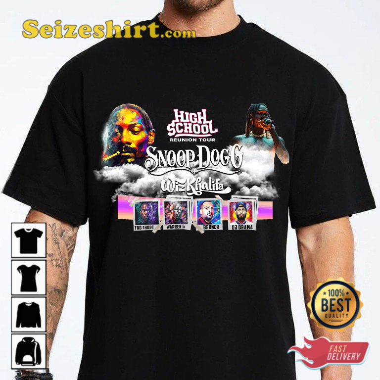 Snoop Dogg Tour 2023 High School Reunion Tour With Wiz Khalifa T-shirt