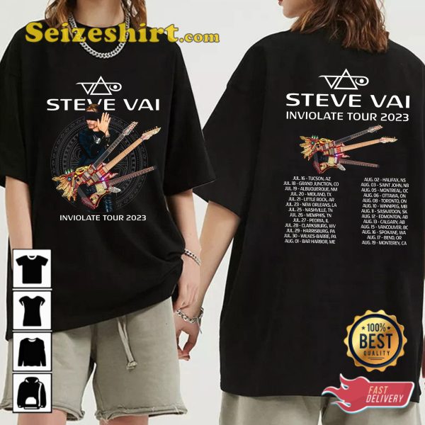 Steve Vai Inviolate North American Tour 2023 T-shirt