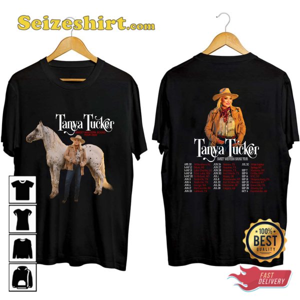 Tanya Tucker Tour 2023 Sweet Western Sound Concert T-shirt