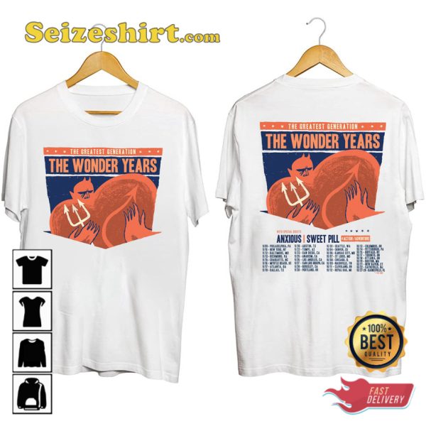 The Wonder Years 2023 The Greatest Generation 10th Anniversary Tour T-shirt