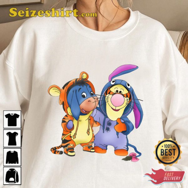 Tigger And Eeyore Cute Disney Costume Friends T-shirt Halloween Gift