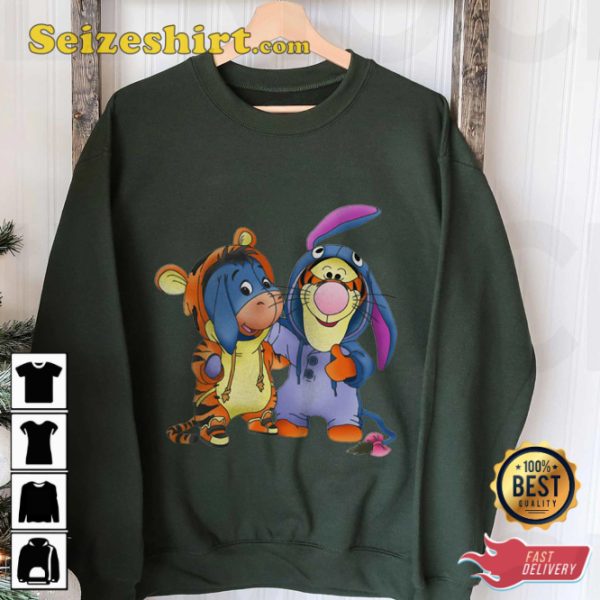 Tigger And Eeyore Cute Disney Costume Friends T-shirt Halloween Gift