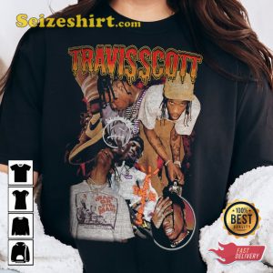 Travis Scott Rapper Hip Hop 90s Fan T-shirt