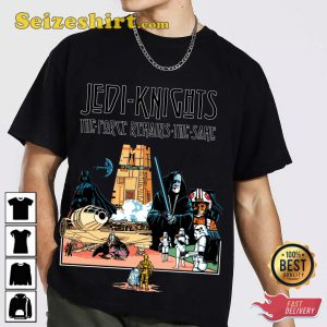 Vintage Led Zeppelin Jedi Knights Mash-Up St4r Wars Fan T-Shirt