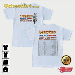 Weezer Tour Dates 2023 Indie Rock Road Trip Concert T-shirt
