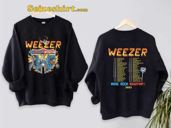 Weezer Tour Dates Indie Rock Road Trip 2023 T-shirt