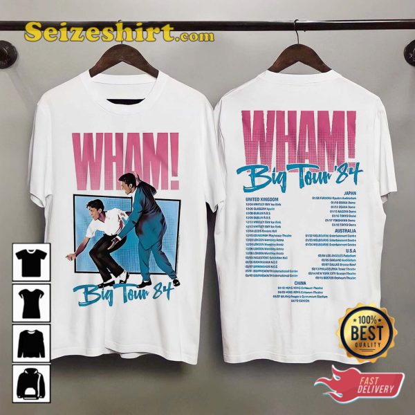 Wham Band Big Tour 84 Fan Gift T-shirt
