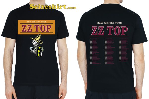 ZZ Top Tour 2023 Raw Whisky Tour T-shirt