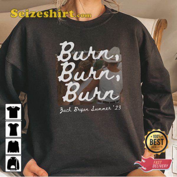 Zach Bryan Summer Tour Burn Burn Burn 2023 T-shirt