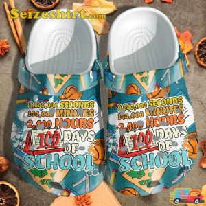 100 Days of School Study Time Comfort Clogs