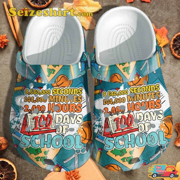 100 Days of School Study Time Comfort Clogs
