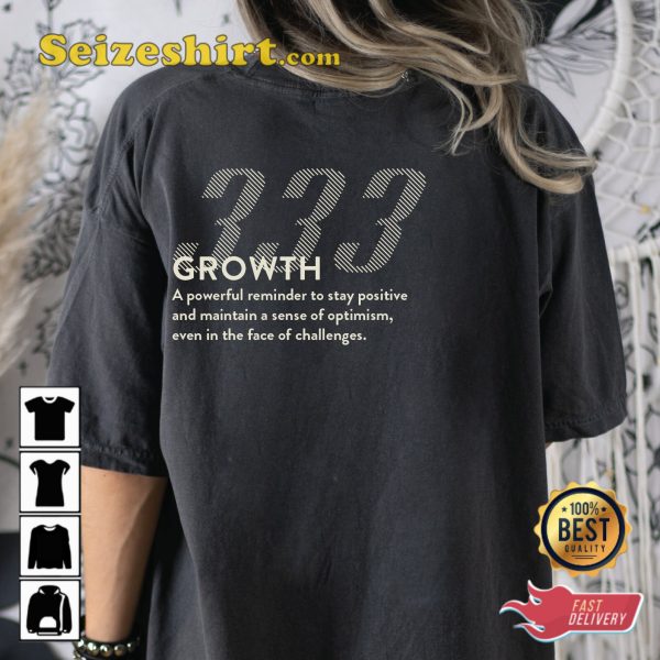 333 Angel Number Positivity Manifest Motivational Vibes Unisex T-Shirt