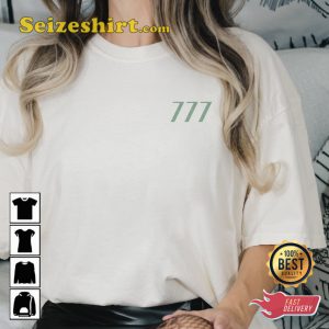 777 Angel Number Positivity Manifest Motivational Vibes Unisex T-Shirt