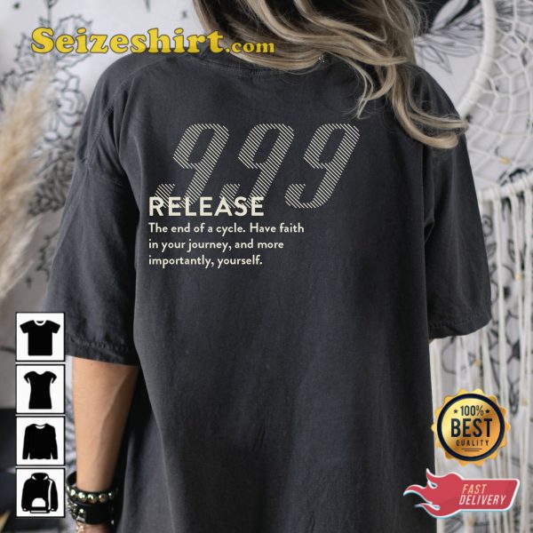 999 Angel Number Positivity Manifest Motivational Vibes Unisex T-Shirt