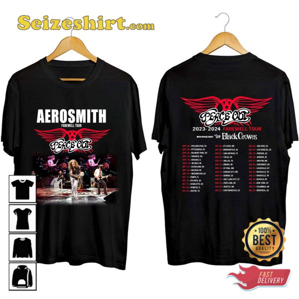 Aerosmith 2023 2024 Peace Out Farewell Tour American Rock T-Shirt