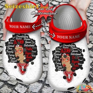 African American Personalized Delta Sigma Theta Queen Comfort Clogs