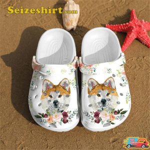 Akita Inu Shoes Cute Doggo Pet Lover Best Gift Comfort Clogs