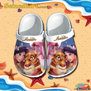 Aladdin Jasmin Rajah The Tiger Disney Cartoon Comfort Clogs