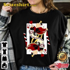 Alice In Wonderland Queen Of Hearts Playing Card Disney T-Shirt