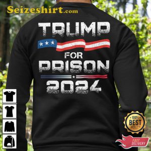 American Trump For Prison 2024 Veterans T-Shirt
