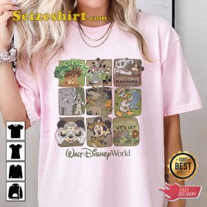 Animal Kingdom Mickey And Friends Lets Get Wild Disney Cartoon T-Shirt