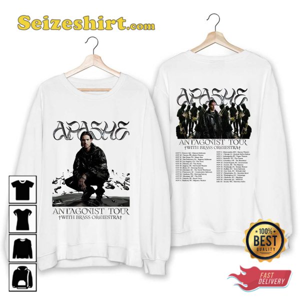 Apashe Antagonist Tour 2023 with Brass Orchestra Fan Tribute Concert T-Shirt