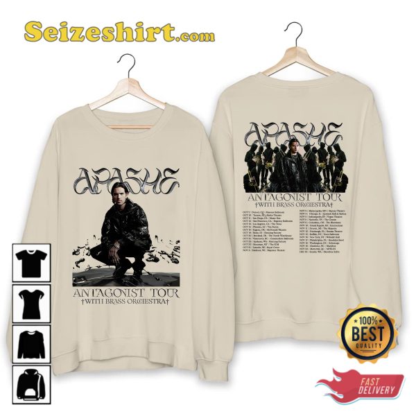 Apashe Antagonist Tour 2023 with Brass Orchestra Fan Tribute Concert T-Shirt