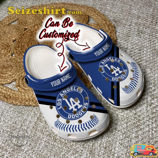 Baseball Dodgers Personalized Baseball Team Clog Shoes Comfort Clogs