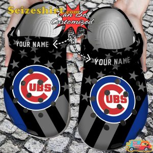 Baseball Personalized Ccubs Star Flag Chicago Cubs Cubbie Nation North Side Spirit Comfort Clogs