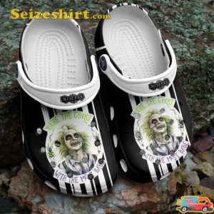 Beetlejuice Movie Magic Quirky Afterlife Halloween Ghostly Vibes Comfort Clogs