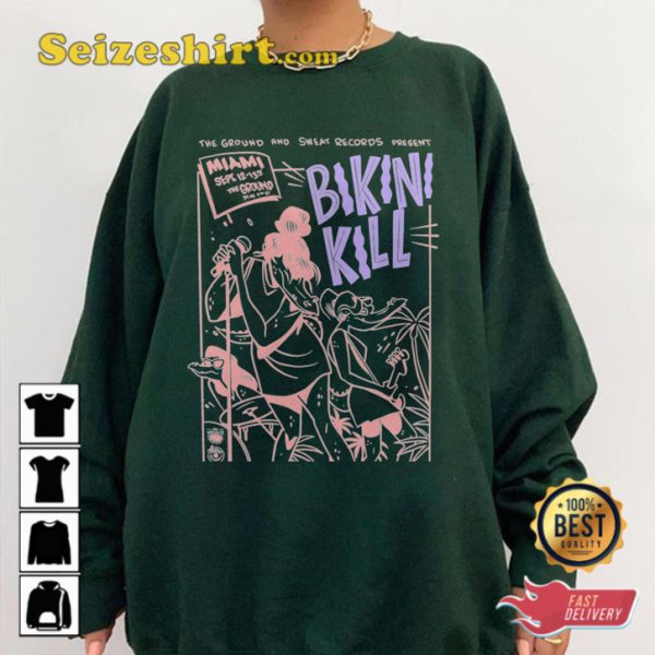 Bikini Kill Band The Ground And Sweat Records Present Rock T-Shirt