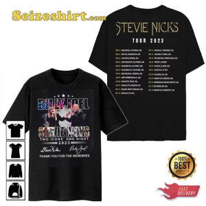 Billy Joel And Stevie Nick Two Icons One Night Tour 2023 T-shirt
