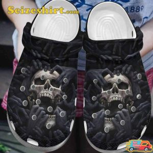 Black Skull From Hell Gifts For Halloween Comfort Clogs