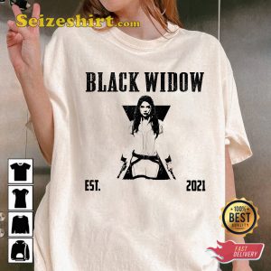 Black Widow Movie Poster Fan Gift T-shirt