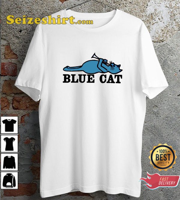 Blue Cat Music Record Ideal Gift Present Tee Unisex T-Shirt