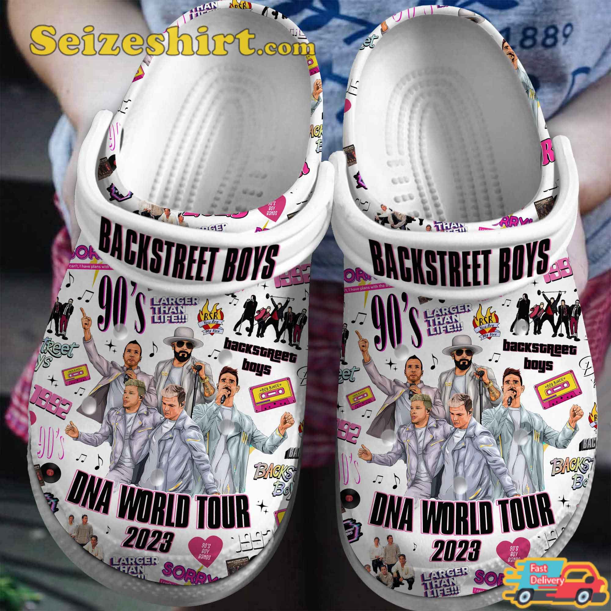 Boys Band Fanatic Nostalgic Music Backstreet Boys DNA World Tour Music Comfort Clogs