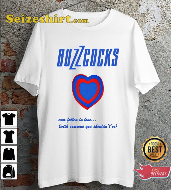 Buzzcocks Ever Fallen In Love Double Heart Design Ideal Gift Unisex T-Shirt